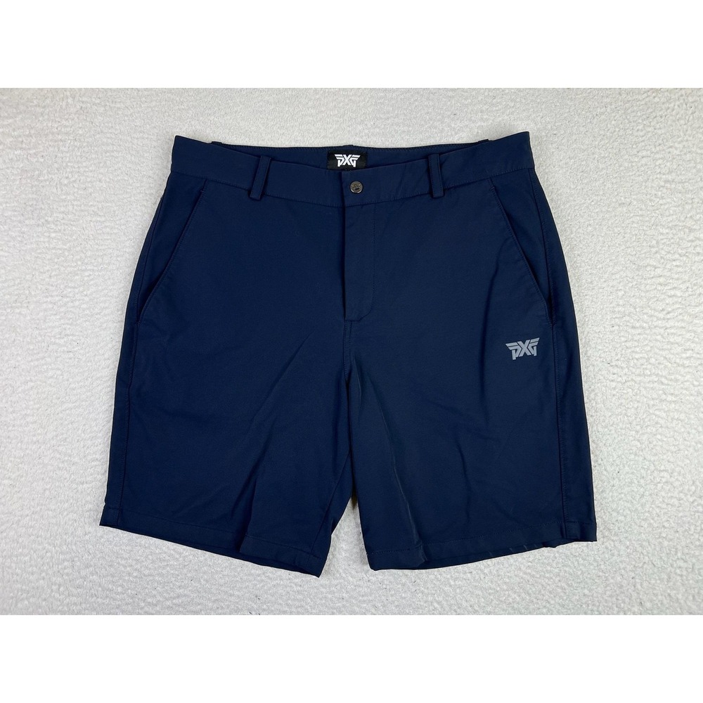 PXG Shorts Mens 34 Blue Golf Performance 10" Inseam Stretch Lightweight Casual